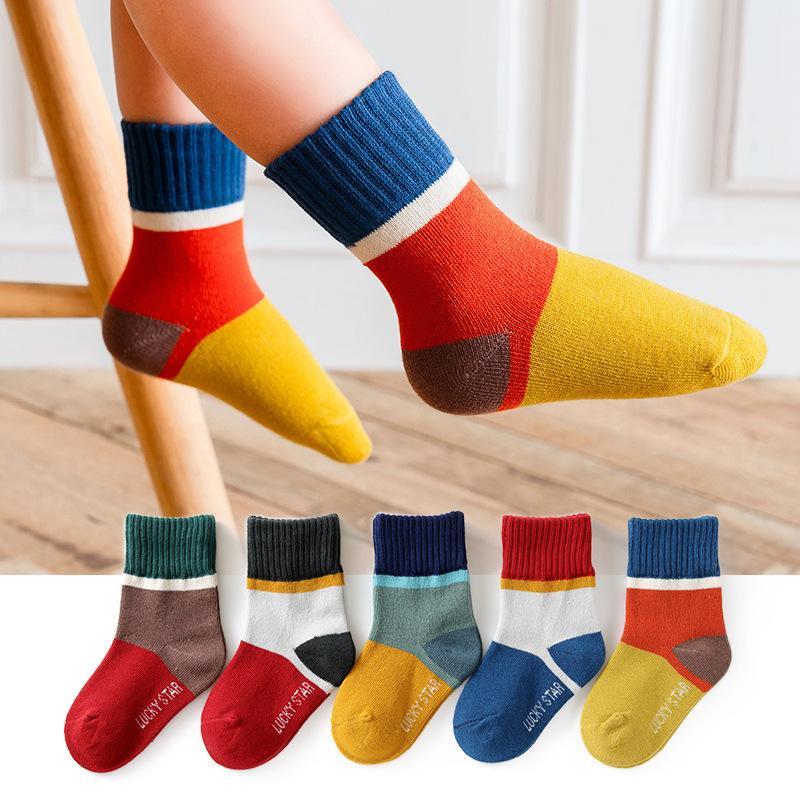 Children's Socks Spring And Autumn Thin Section In Tube Boys And Girls Korean Kids Socks