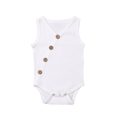 Newborn Baby Solid Bodysuit Kids Clothes Boys Girl Jumpsuit