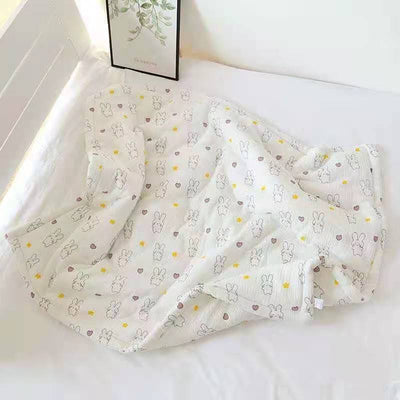 Cotton Quilt Four Seasons Baby Air-Conditioned Bedroom Blanket Quilt Nursery Baby Kids Children Bed Quilt