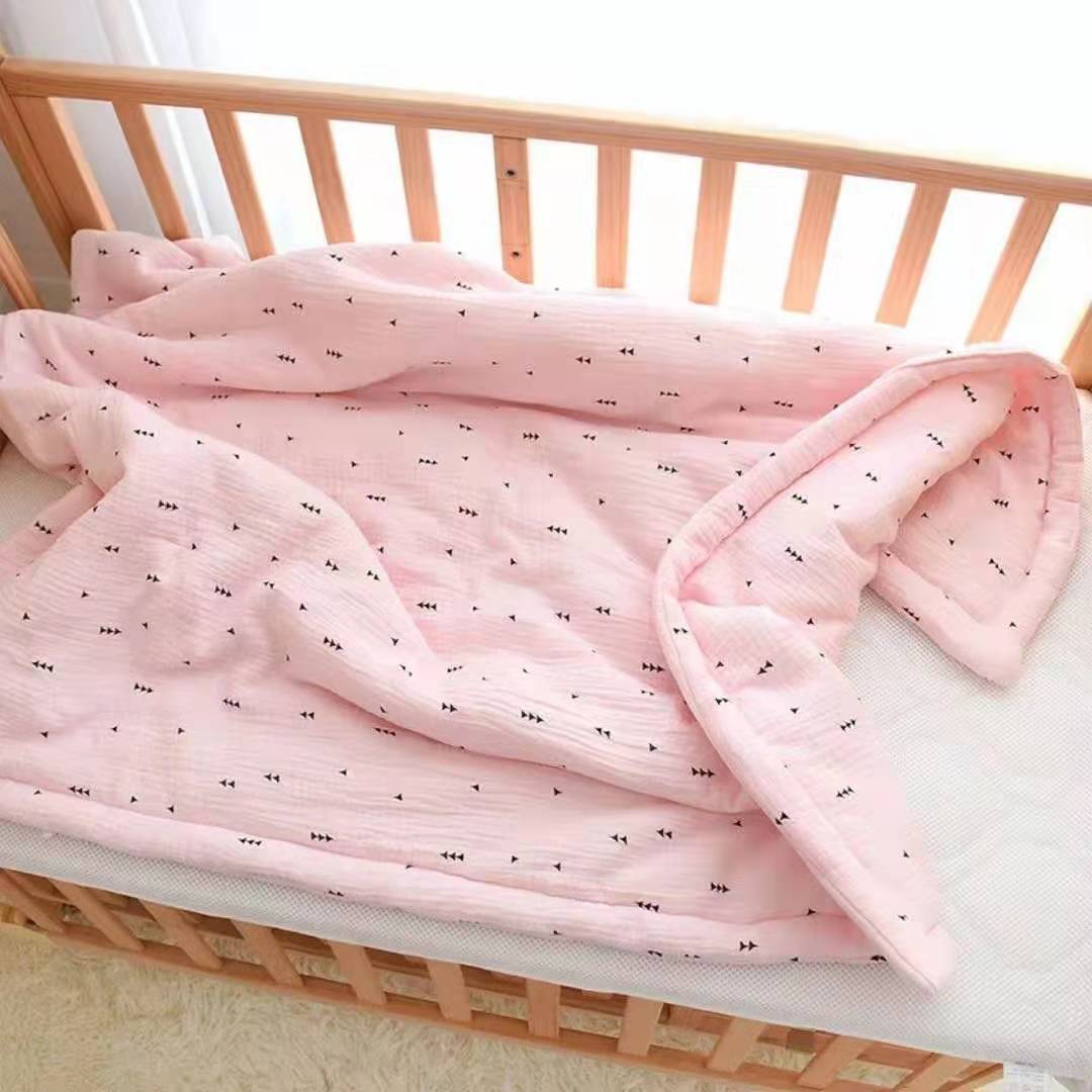 Cotton Quilt Four Seasons Baby Air-Conditioned Bedroom Blanket Quilt Nursery Baby Kids Children Bed Quilt