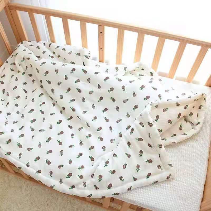 Cotton Quilt Four Seasons Baby Air-Conditioned Bedroom Blanket Quilt Nursery Baby Kids Children Bed Quilt