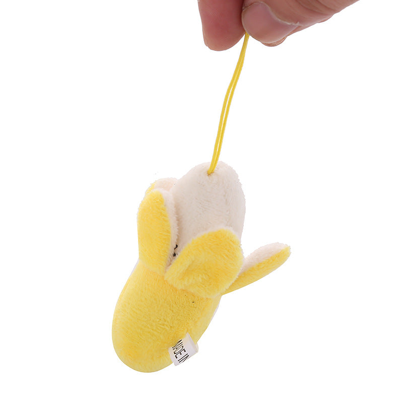 Plush Toy Peeled Banana Doll Mobile Phone Pendant Handmade Accessories Peeled Banana Expression Doll