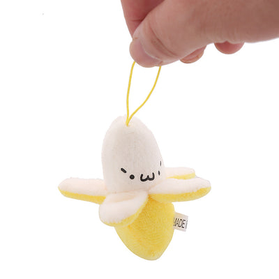 Plush Toy Peeled Banana Doll Mobile Phone Pendant Handmade Accessories Peeled Banana Expression Doll