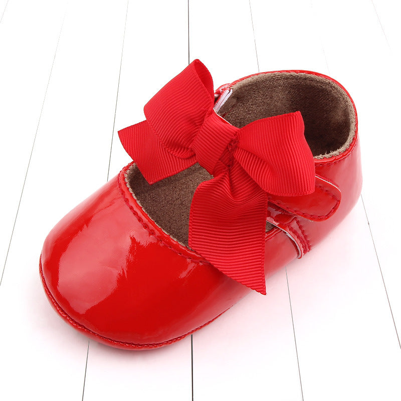 Female Baby Princess Shoes Bright Leather Pu Small Leather Shoes