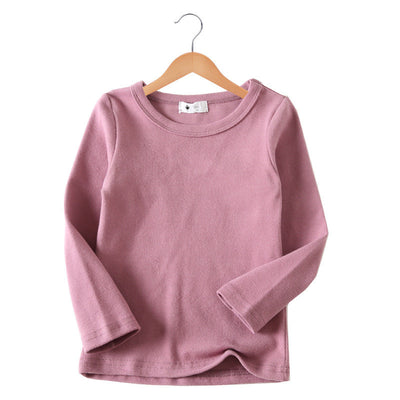 Girls' Underwear Set Spring And Autumn Solid Color Cotton Long Sleeves