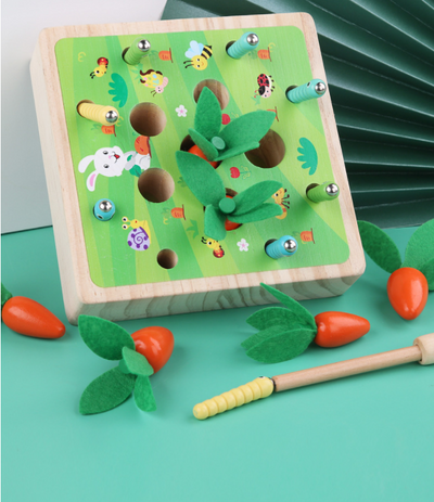 Hot Selling Children'S Early Education Toys Wooden Pull Carrot Puzzle Game