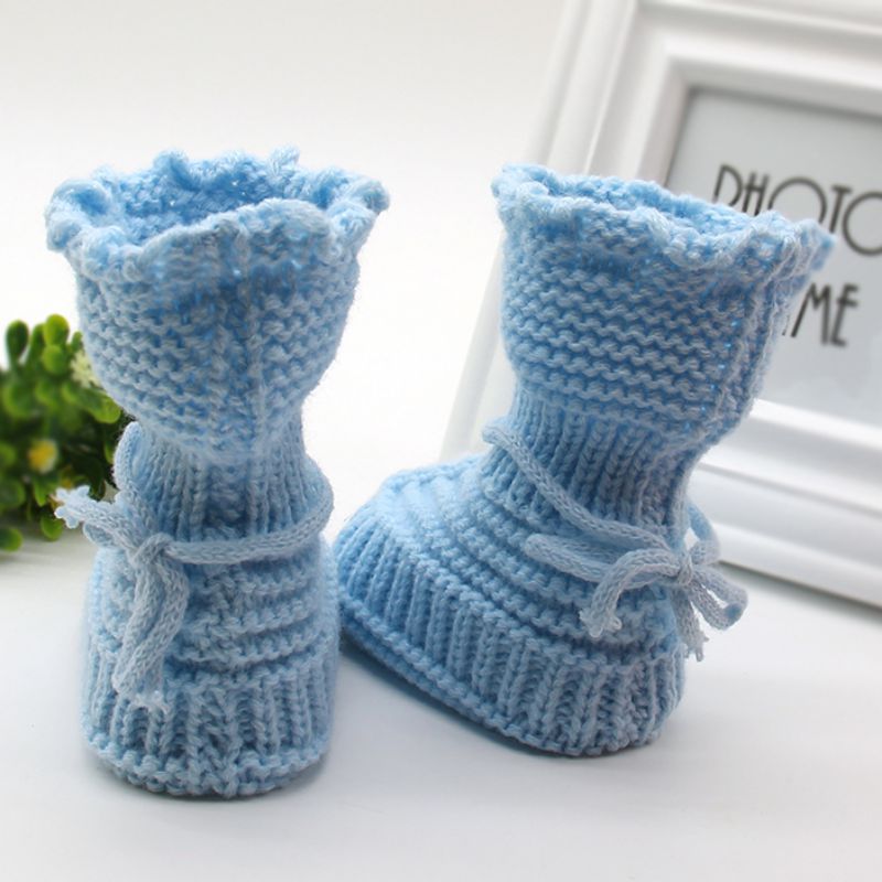 Male and female Babies Handmade Knitted Wool Soft Bottom Babies