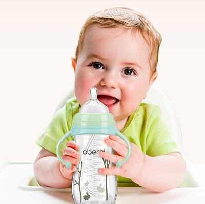 Anti-fall and anti-flatulence feeding bottle