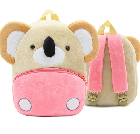 Children School Backpack Cartoon Rainbow  Design Soft Plush Material For Toddler Baby Girls Kindergarten Kids School Bags