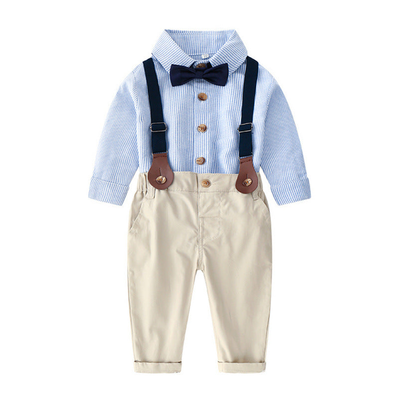 Baby autumn suit children's long sleeve shirt with back pants