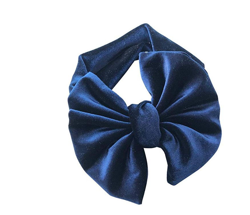 ChicBabies Turban baby, toddler girl bow velvet headband photography props