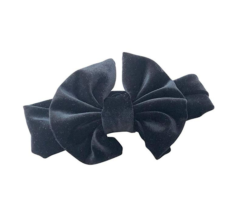 ChicBabies Turban baby, toddler girl bow velvet headband photography props