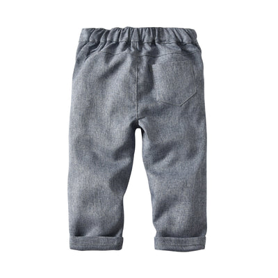 Boys' long-sleeved shirt and vest trousers