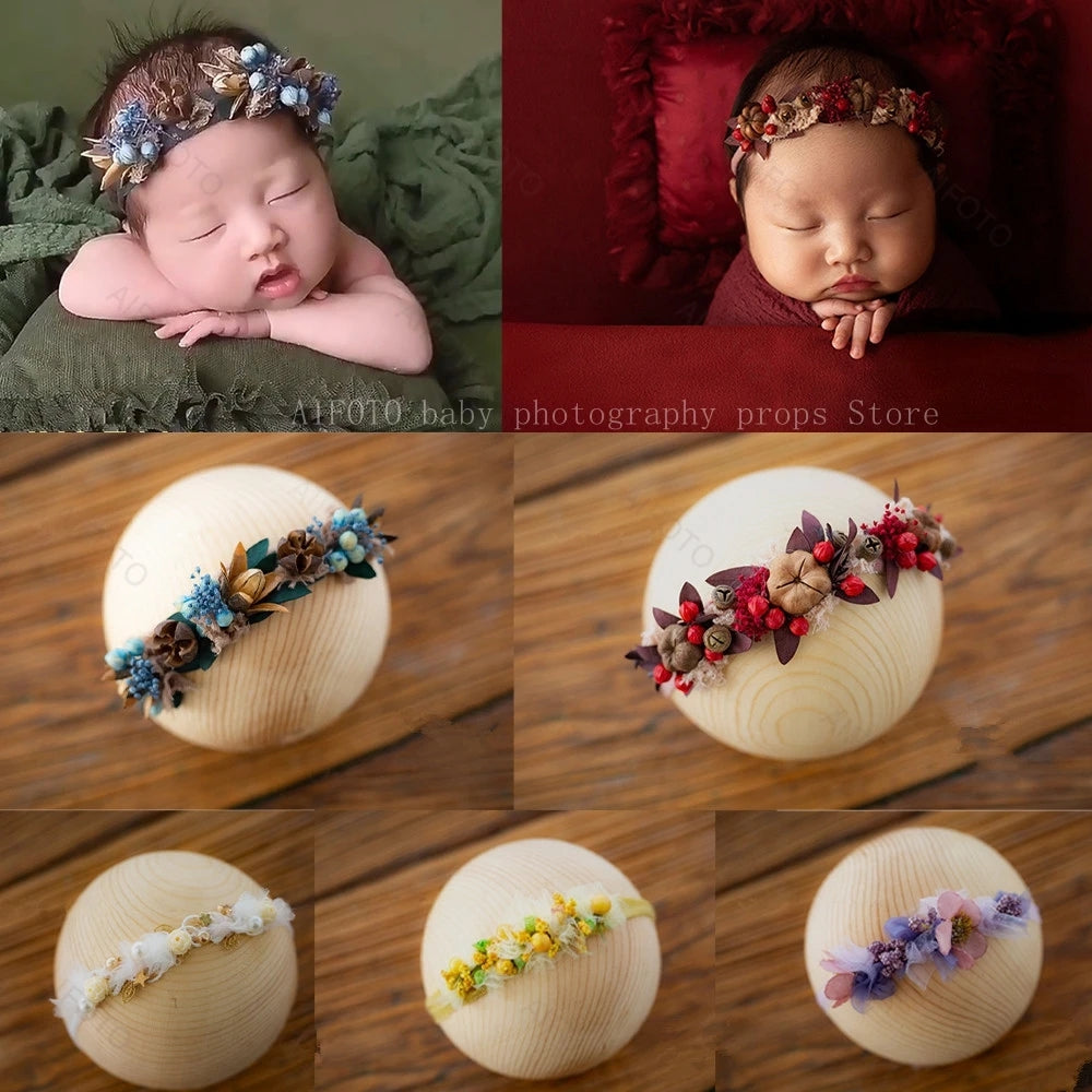 Newborn Headwear Baby Kids Camera Shooting Decoration Artificial Flowers Studio Photography Props Accessories