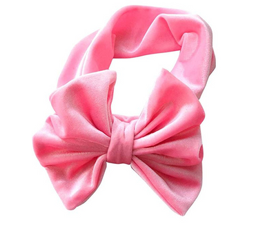 ChicBabies Turban baby, toddler girl bow velvet headband photography props