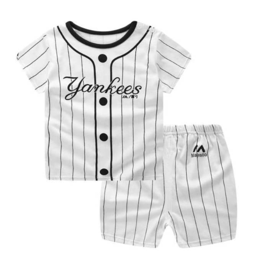 new children's summer children's clothing short-sleeved suit cotton boy girls small children cartoon summer two-piece