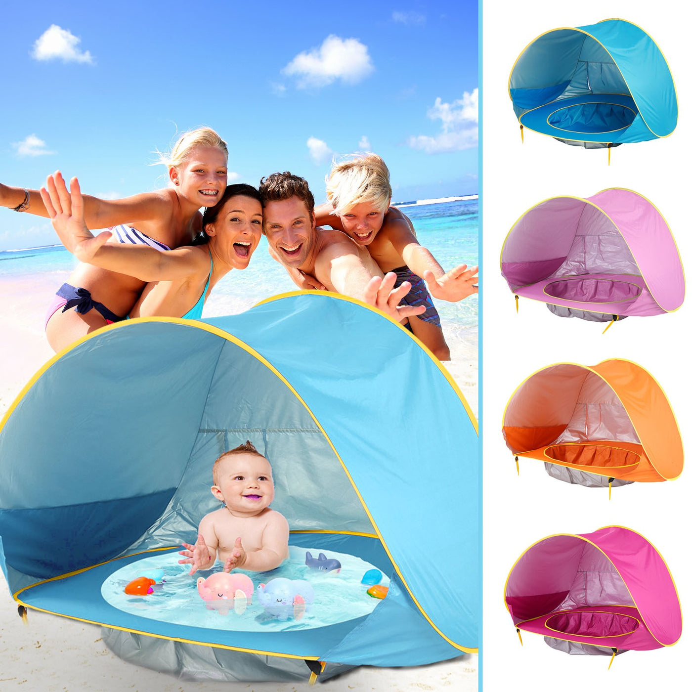 Beach Tent Portable Shade Pool UV Protection Sun Shelter For Infant