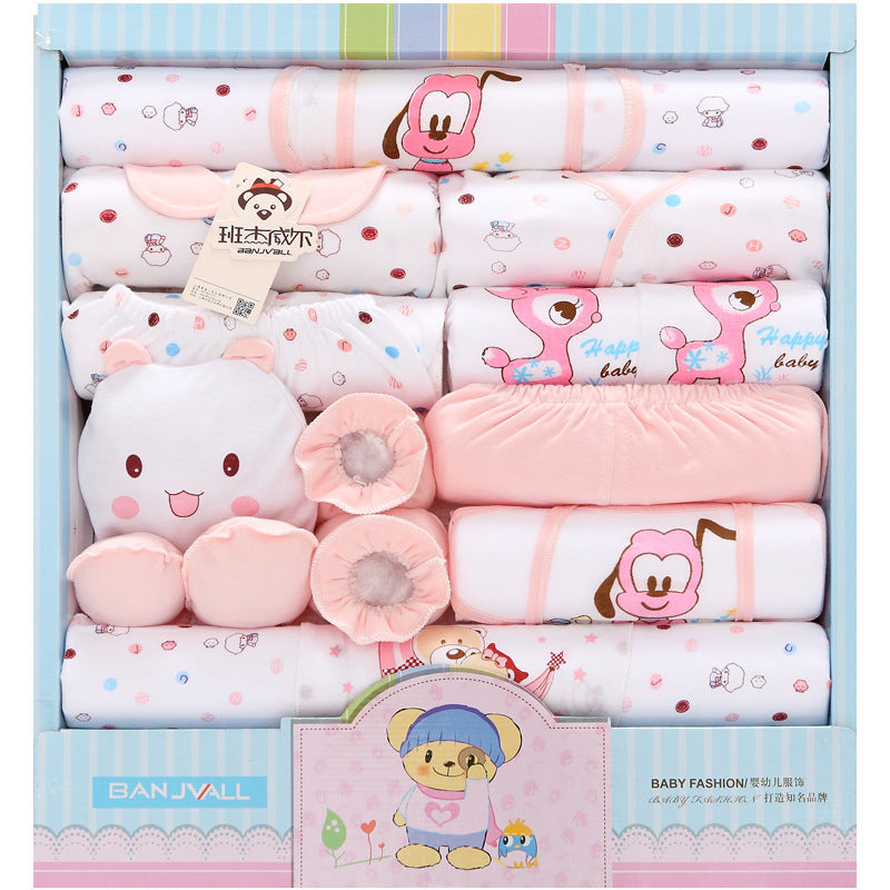 18-piece Cotton Newborn Gift Box Baby Clothes Set