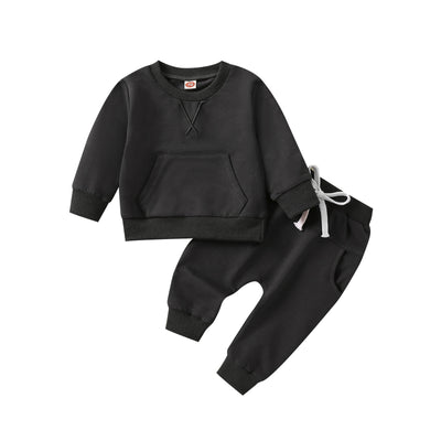 Clothing New Casual Solid Color Hoodie Long Sleeve Solid Color Trousers Two-piece Set