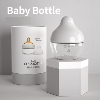 Newborn Glass Choke Proof Wide Mouth Baby Small Feeding Bottle