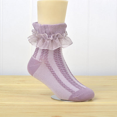 Mesh Princess Baby White Latin Dance Kids Lace Socks