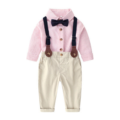 Baby autumn suit children's long sleeve shirt with back pants