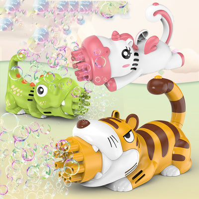 Cartoon Funny Bubble Machine Cute Animal Appearance Bubble Gun Gatling Boys And Girls Heart Children's Toys