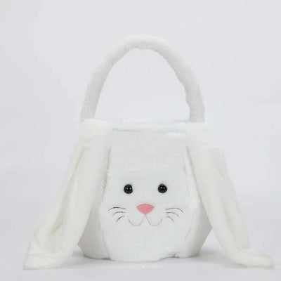 Long Eared Rabbit Easter Bag Basket Plush Gift