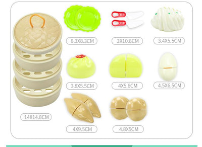 Children Cut Fruit, Toys, Kitchens, Vegetables, Babies, Boys and Girls Cut Steamed buns, Cherry Suit