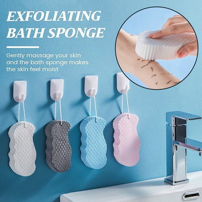 3D Body Rubbing Sponge Fish Scale Pattern Three-dimensional Bath Ball