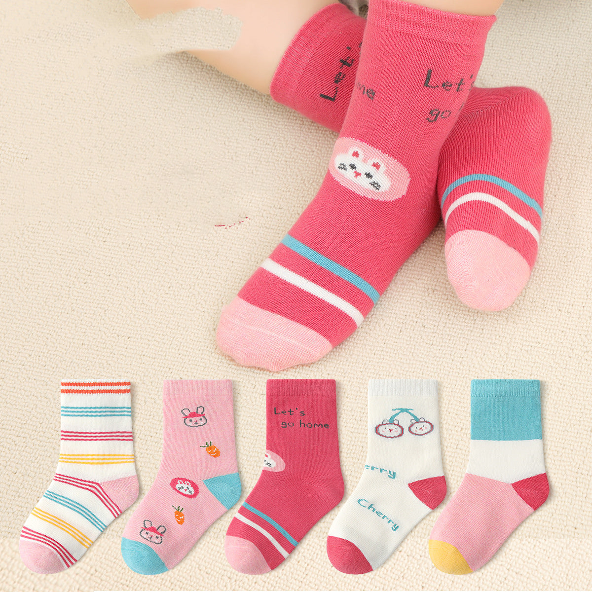 ChicBabies Children's Cotton Socks In The Tube