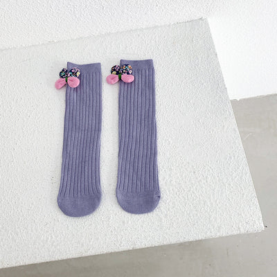 Children's Socks Bowknot Girls Straight Socks