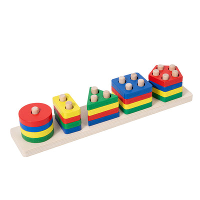 Early Childhood Montessori Toys Color Recognition Blocks Matching 1-3 Years Old Children