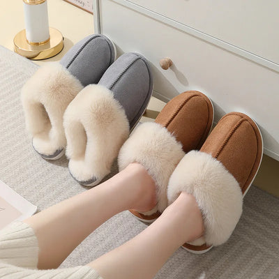 Winter Warm Plush Home Indoor Fur Slippers