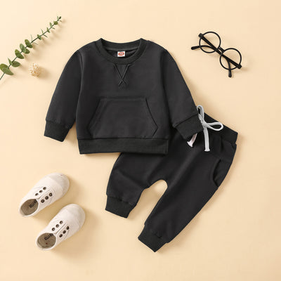 Clothing New Casual Solid Color Hoodie Long Sleeve Solid Color Trousers Two-piece Set